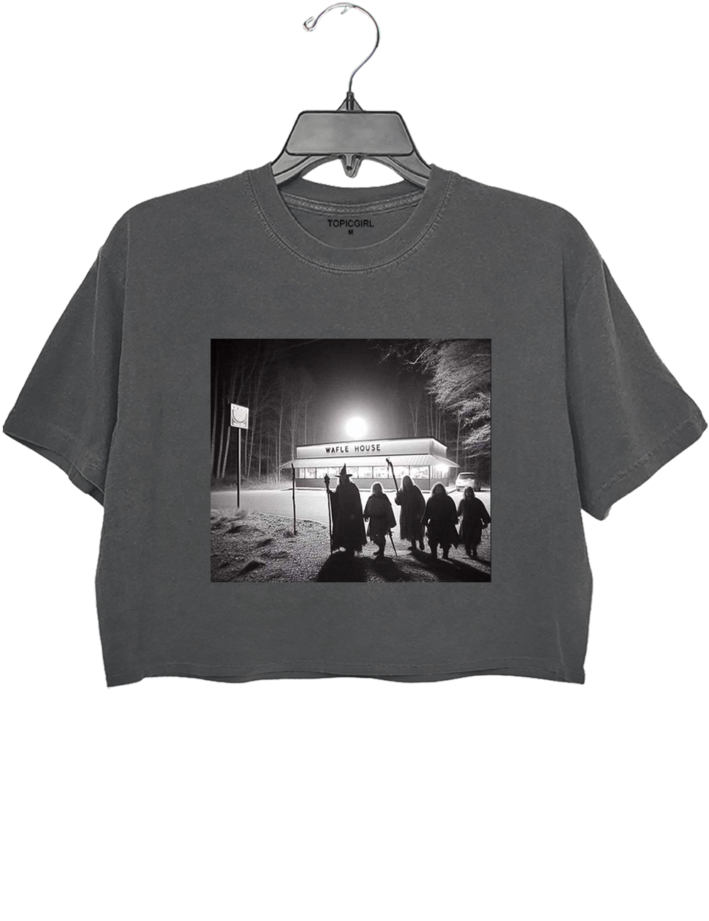 Fellowship at Waffle House,Lord of the Rings Parody Crop Top