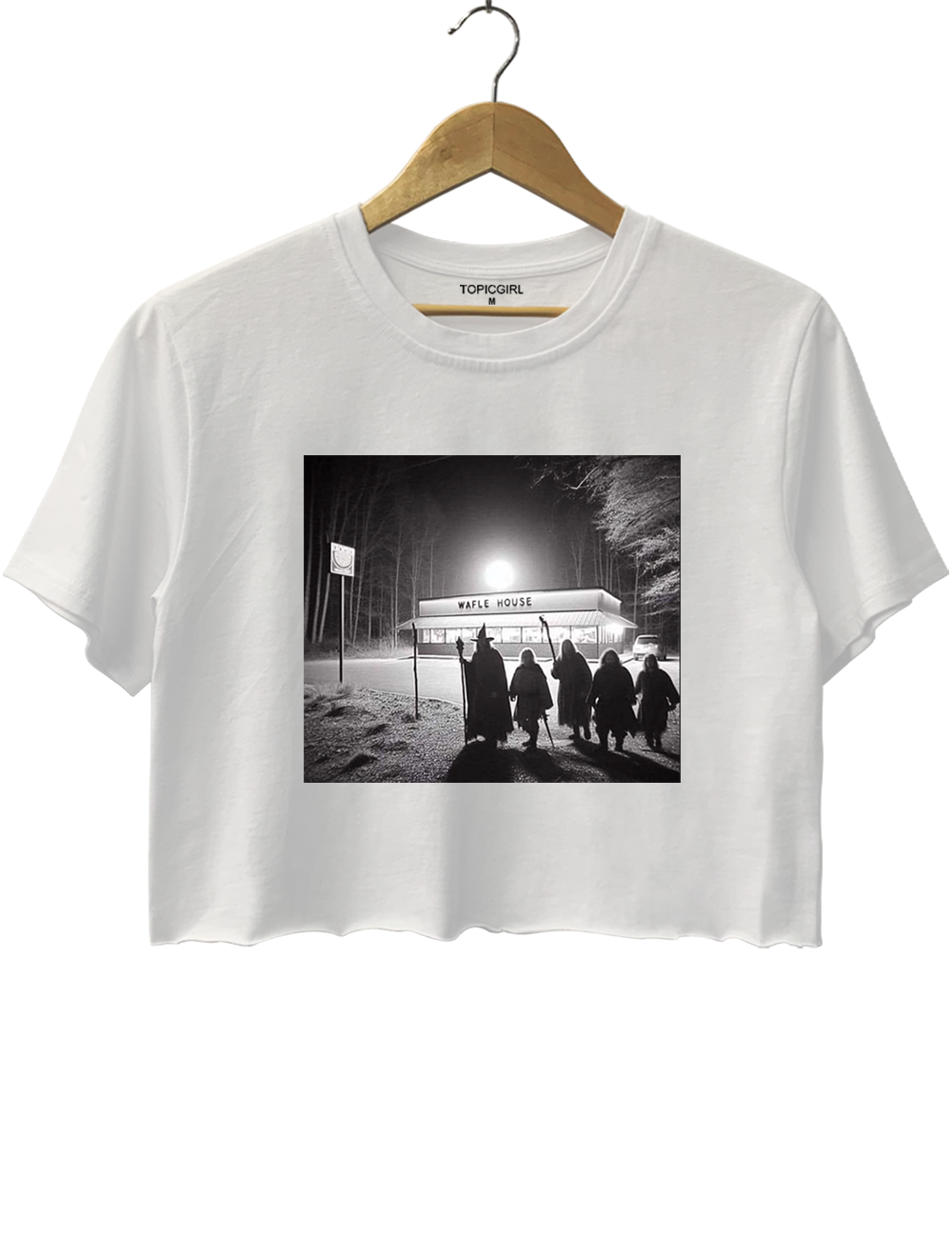 Fellowship at Waffle House,Lord of the Rings Parody Crop Top