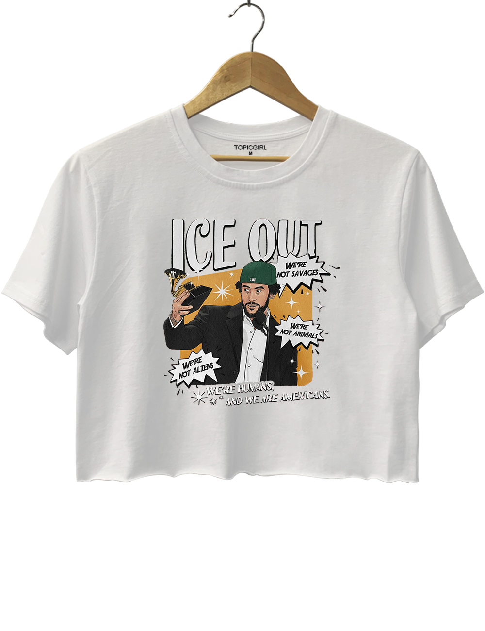 We're Humans, And We're Americans Crop Top