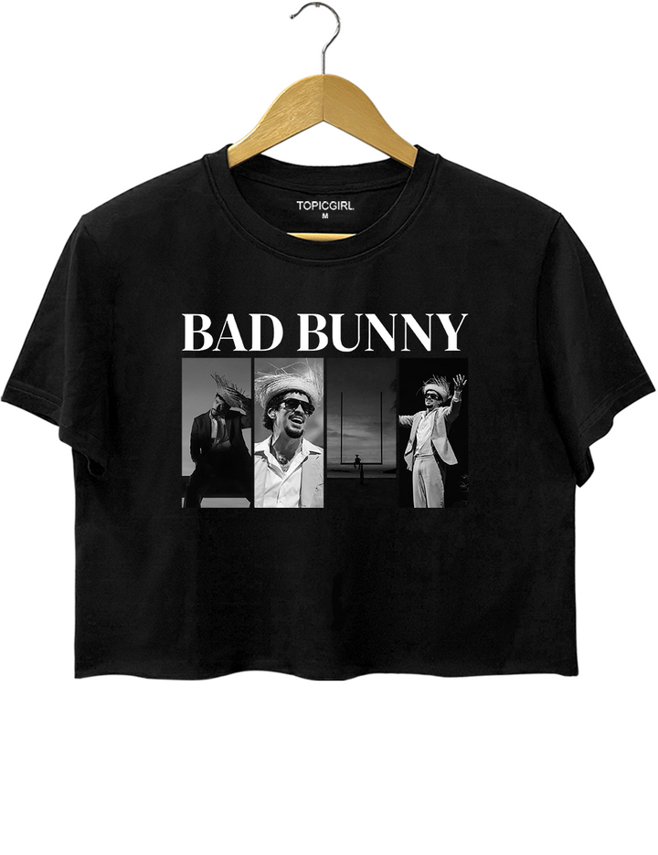 Benito Bowl Bad Bunny Photos Crop Top