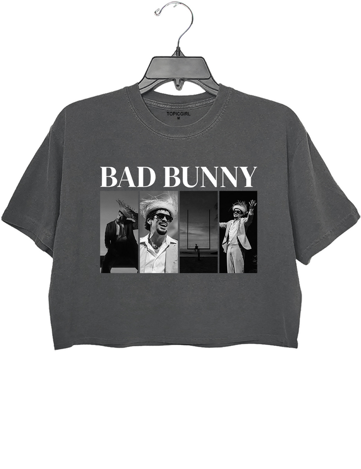 Benito Bowl Bad Bunny Photos Crop Top