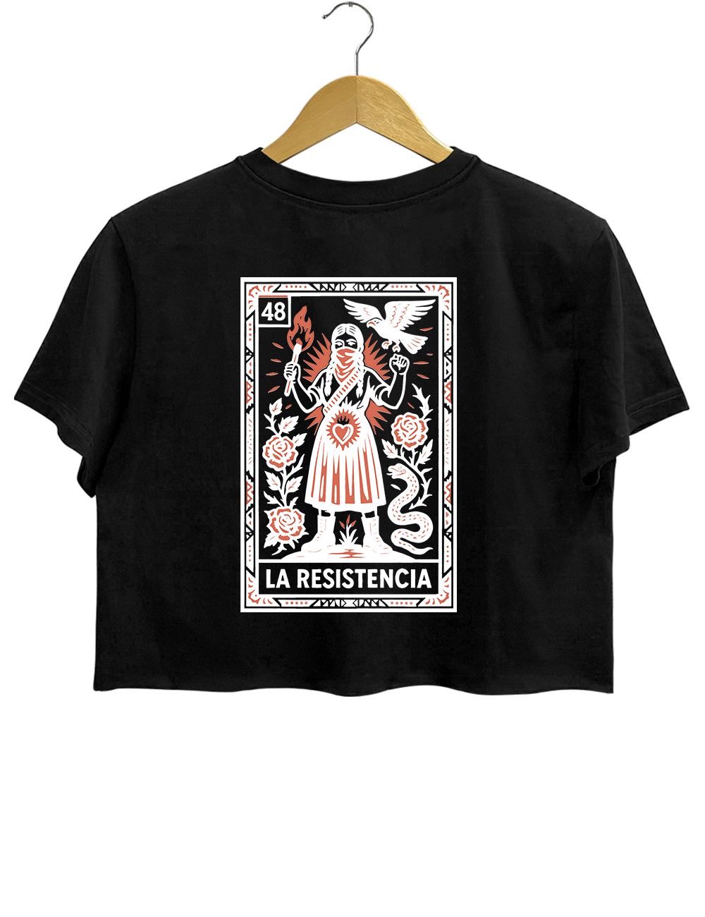 Chinga La Migra Floral Crop Top