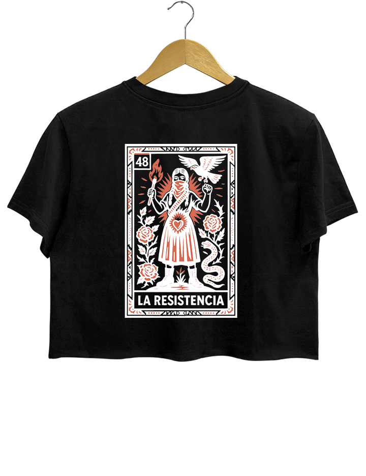 Chinga La Migra Floral Crop Top
