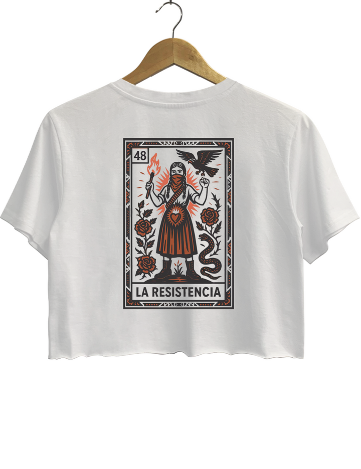 Chinga La Migra Floral Crop Top
