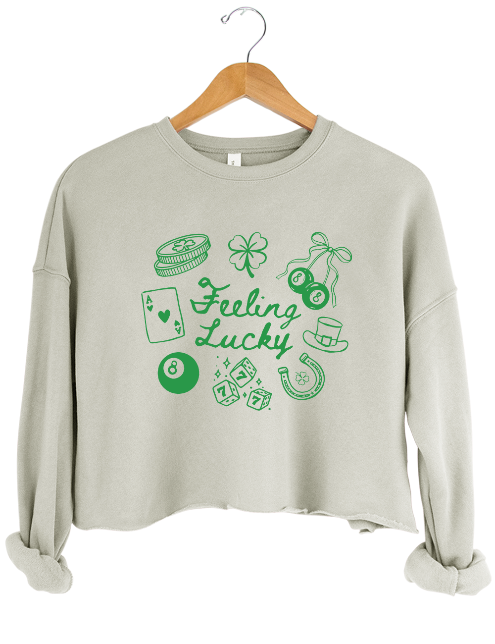 Feeling Lucky Crop Sweatshirt