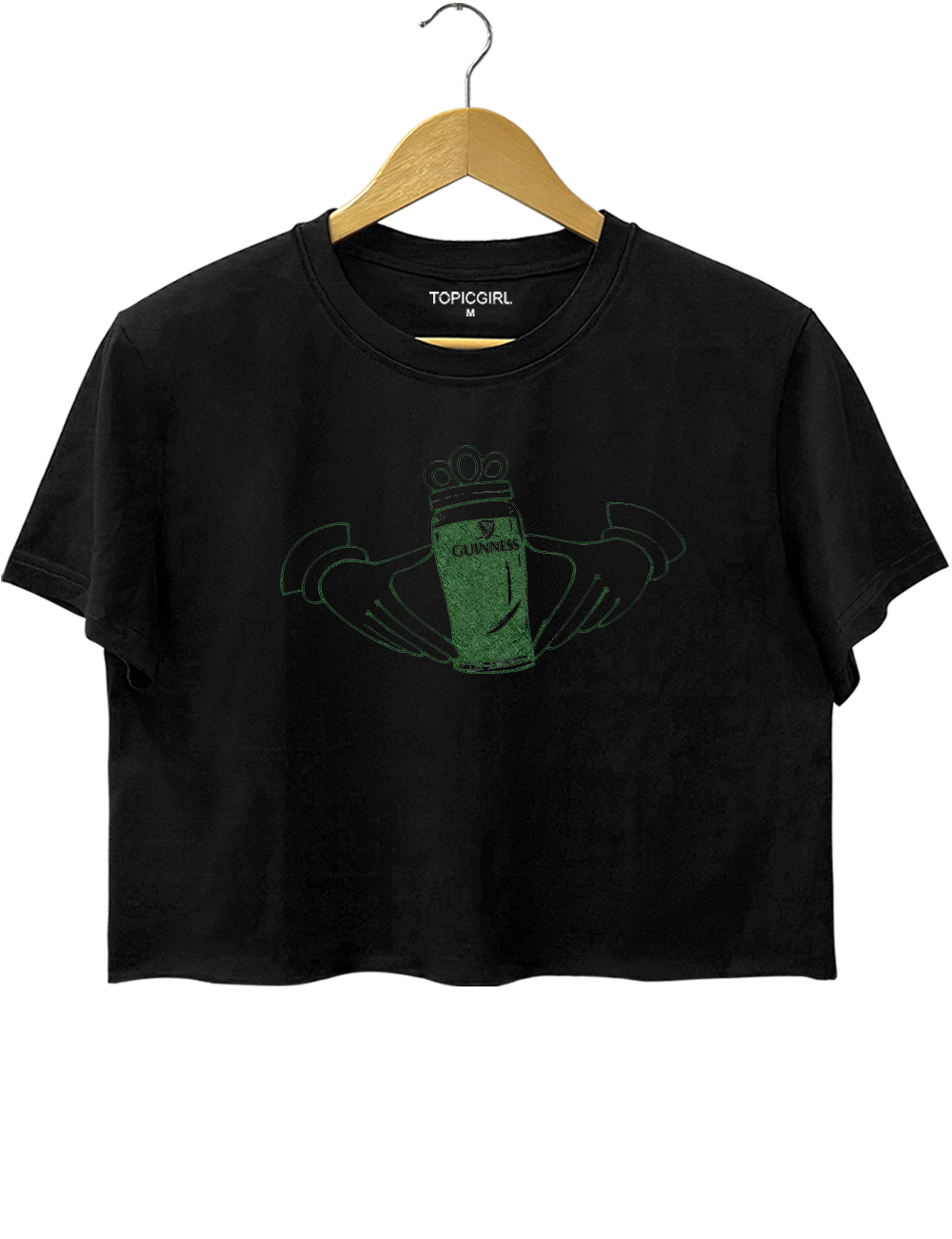 St Patricks Day Claddagh Crop Top