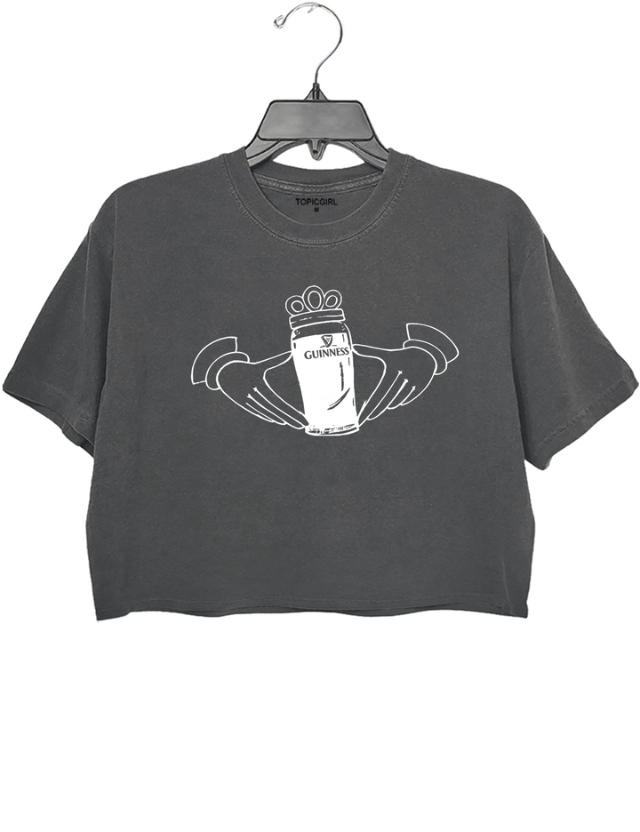 St Patricks Day Claddagh Crop Top