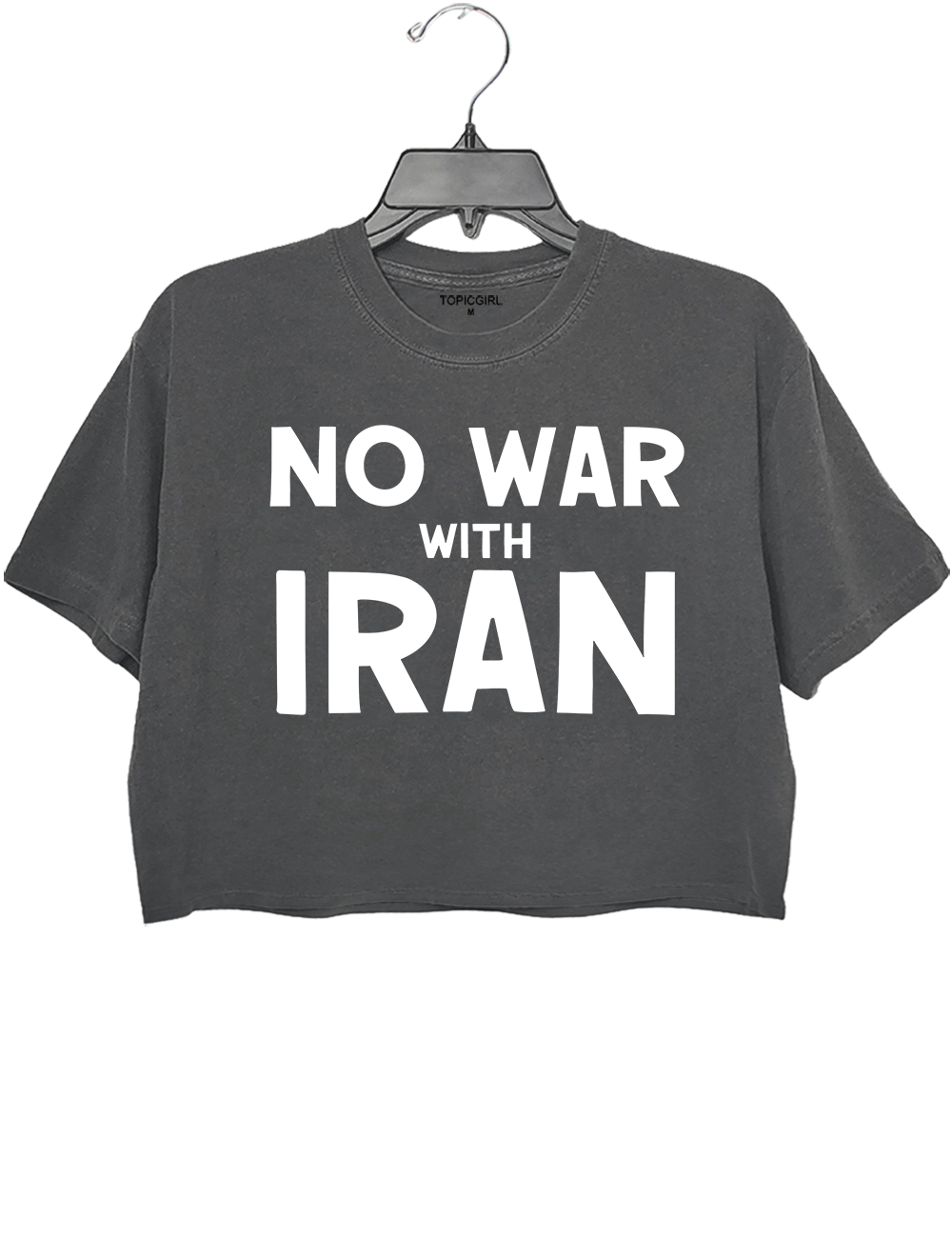 No War With Iran Crop Top