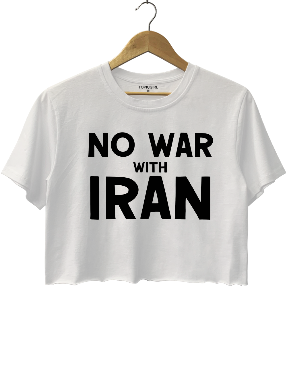 No War With Iran Crop Top