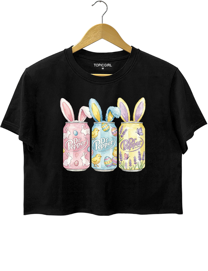 Easter Dr Pepper Bunny Crop Top