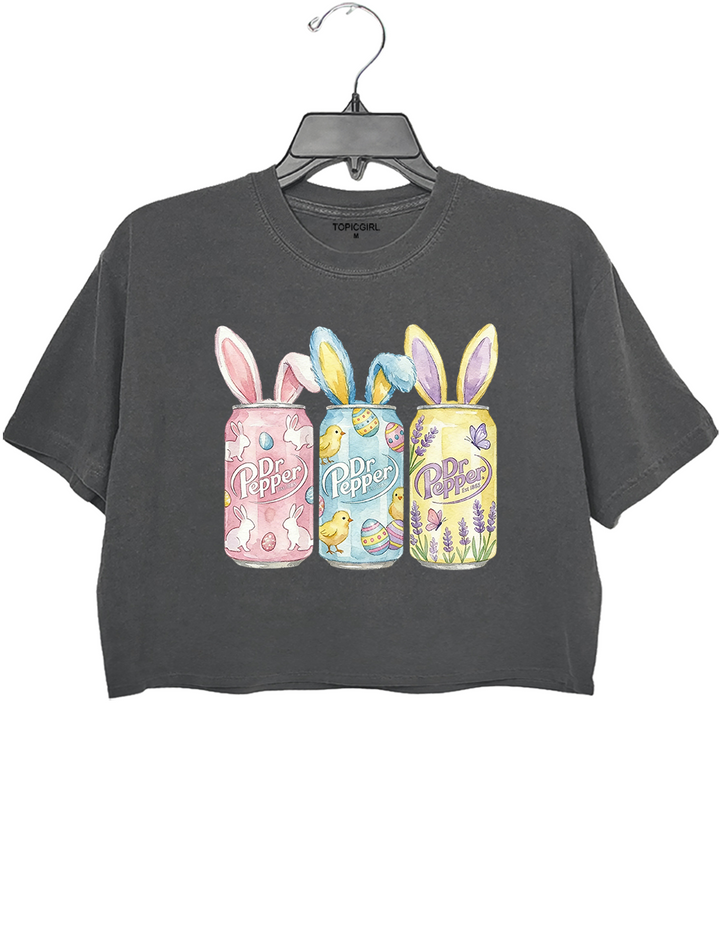 Easter Dr Pepper Bunny Crop Top