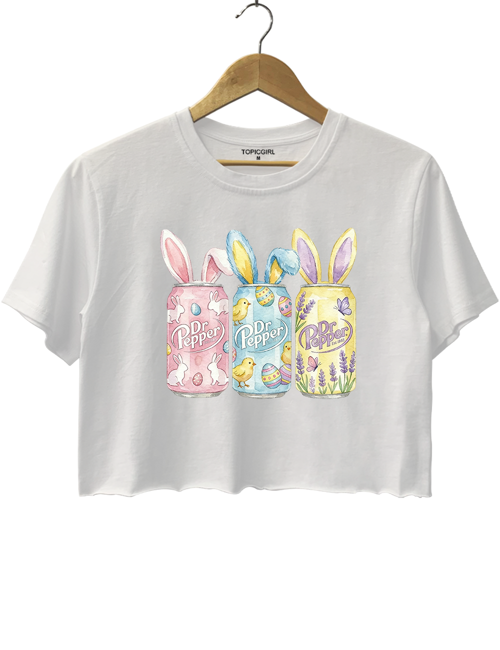 Easter Dr Pepper Bunny Crop Top