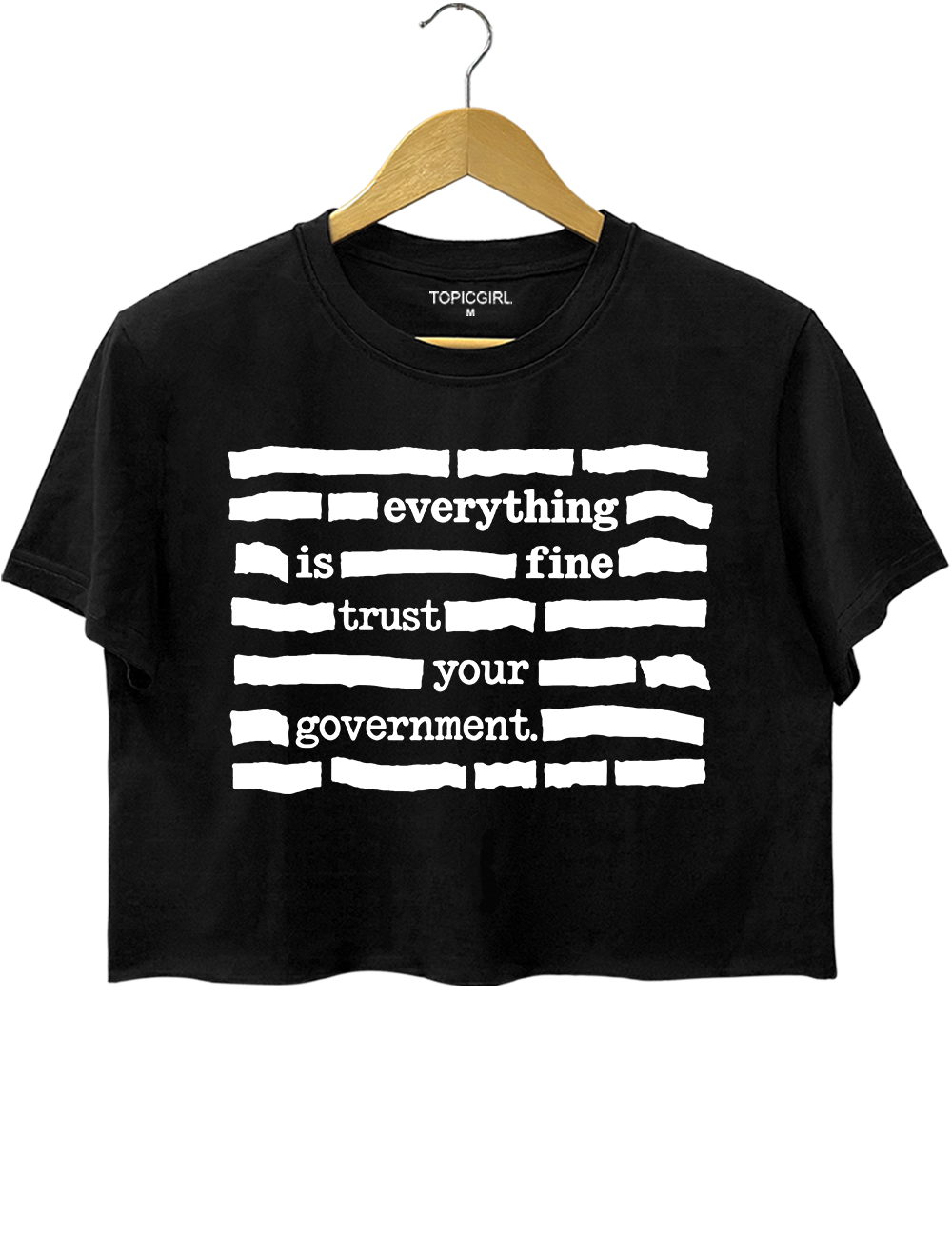 Everything Is Fine Trust Your Government Crop Top