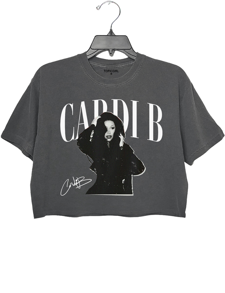 Cardi B Drama Tour Retro 90s Hip Hop Crop Top