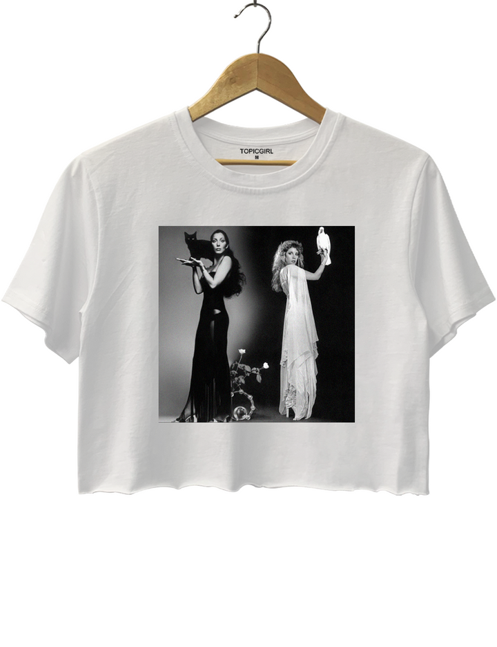 Vintage Cher & Stevie Nicks Graphic Crop Top