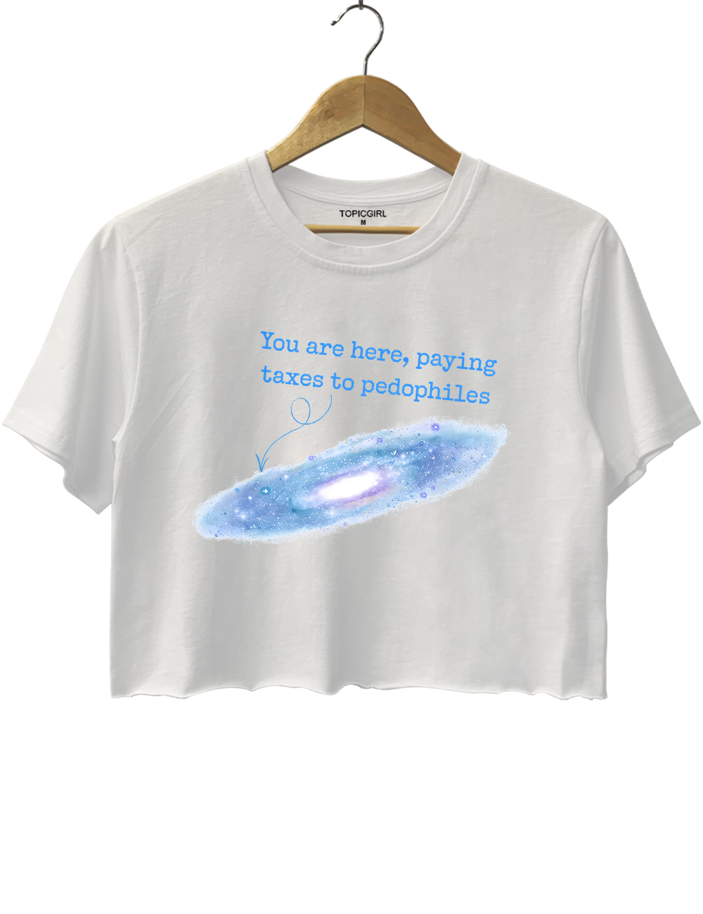 You Are Here Paying Taxes To Pedophiles Crop Top