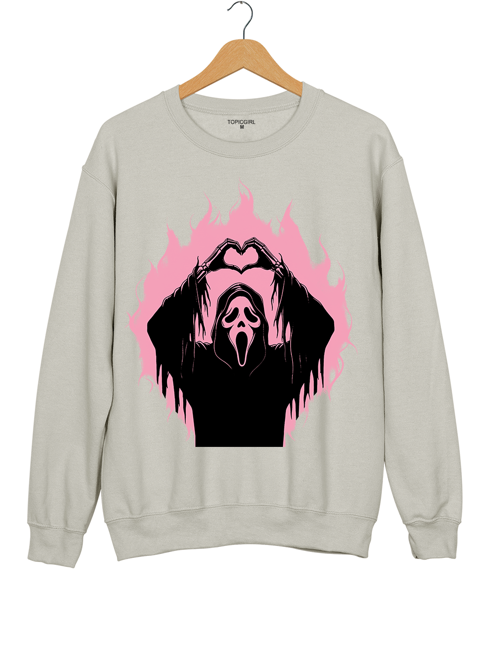 Funny Ghostface Scary Movie Heart Hands Sweatshirt