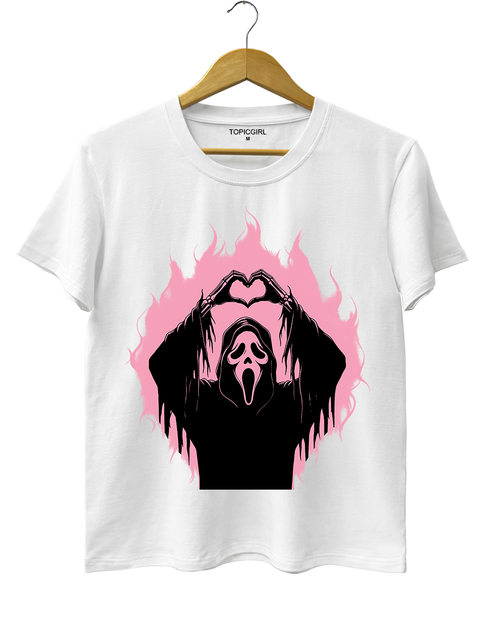 Funny Ghostface Scary Movie Heart Hands Tee