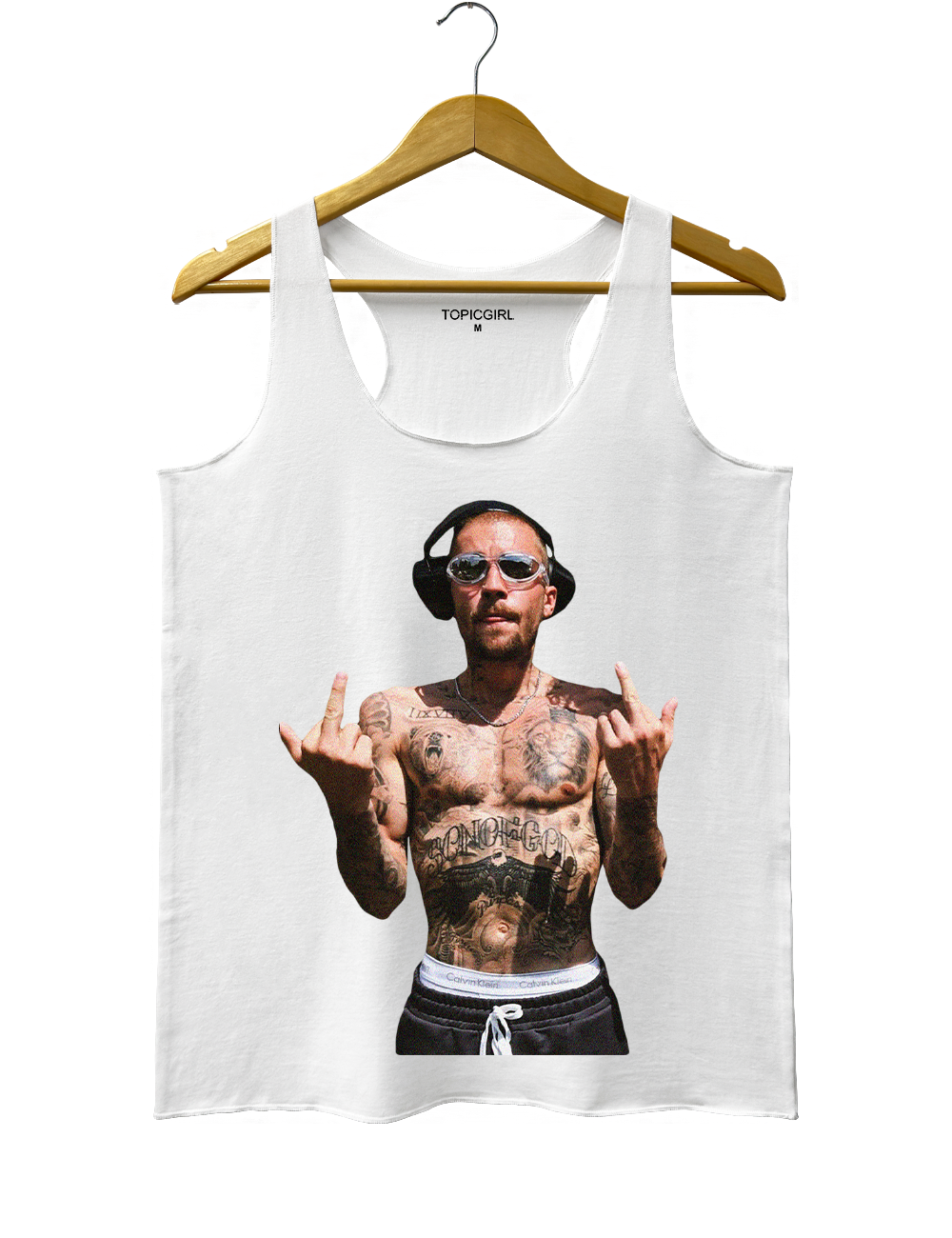 Justin Bieber Middle Finger Tank Top