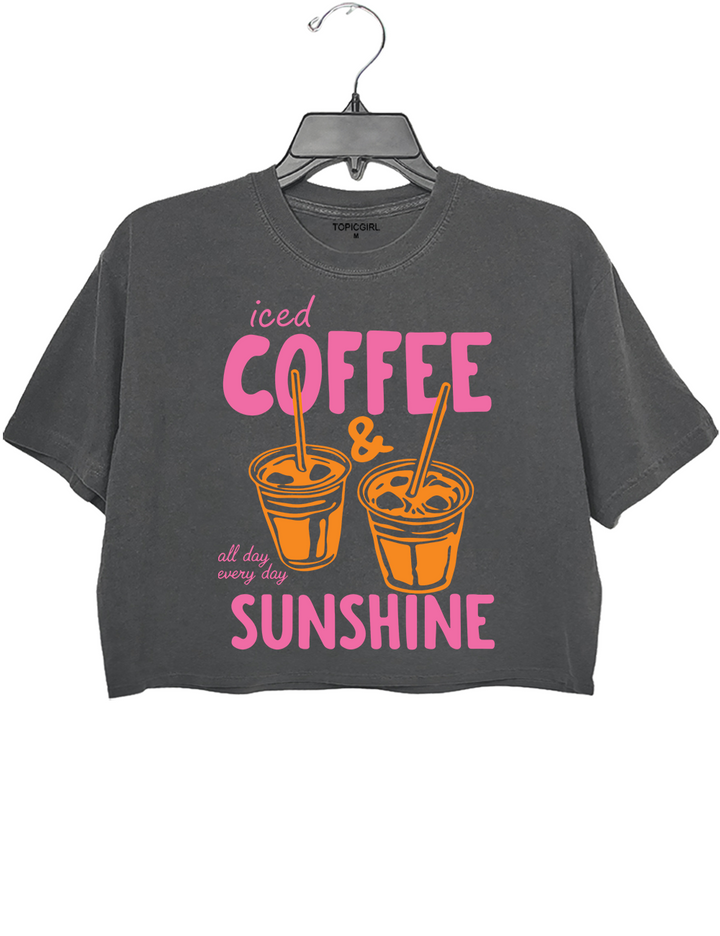 Iced Coffee And Sunshine Crop Top
