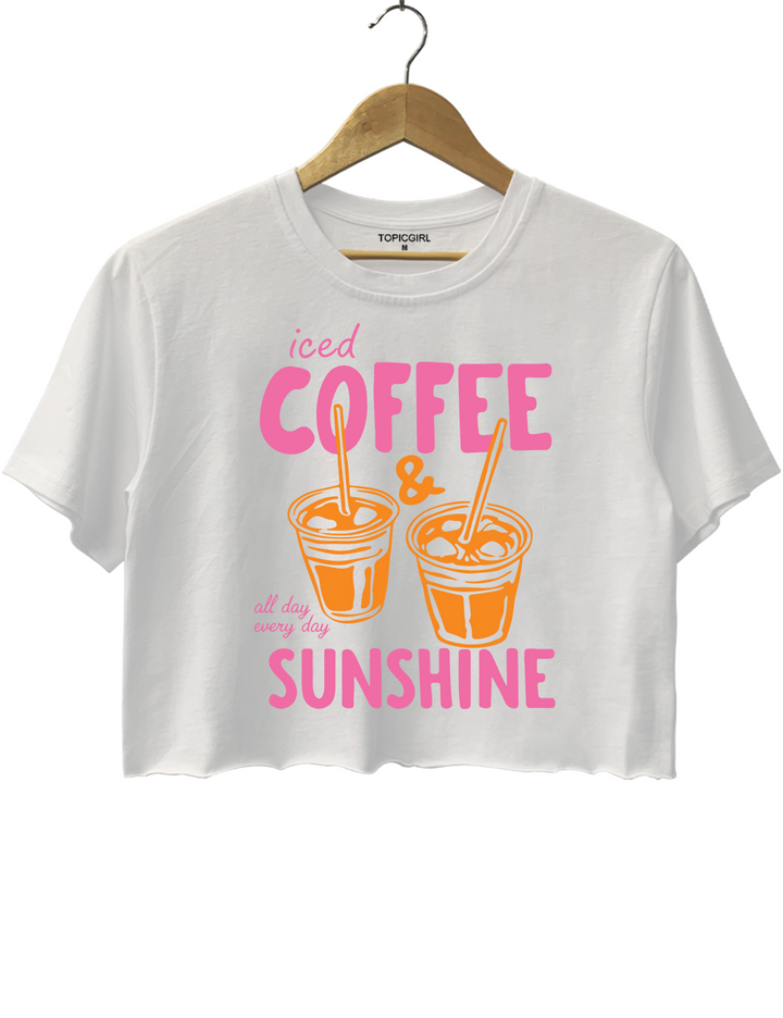 Iced Coffee And Sunshine Crop Top