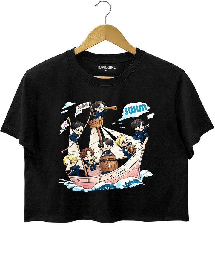 BTS Arirang World Tour Swim Graphic Crop Top