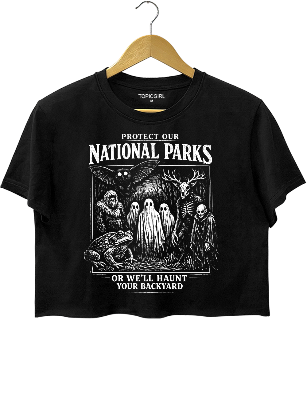 Cryptid Protect Our National Parks Crop Top
