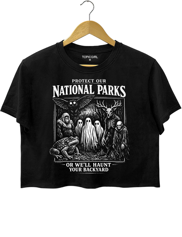 Cryptid Protect Our National Parks Crop Top