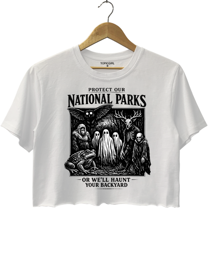 Cryptid Protect Our National Parks Crop Top