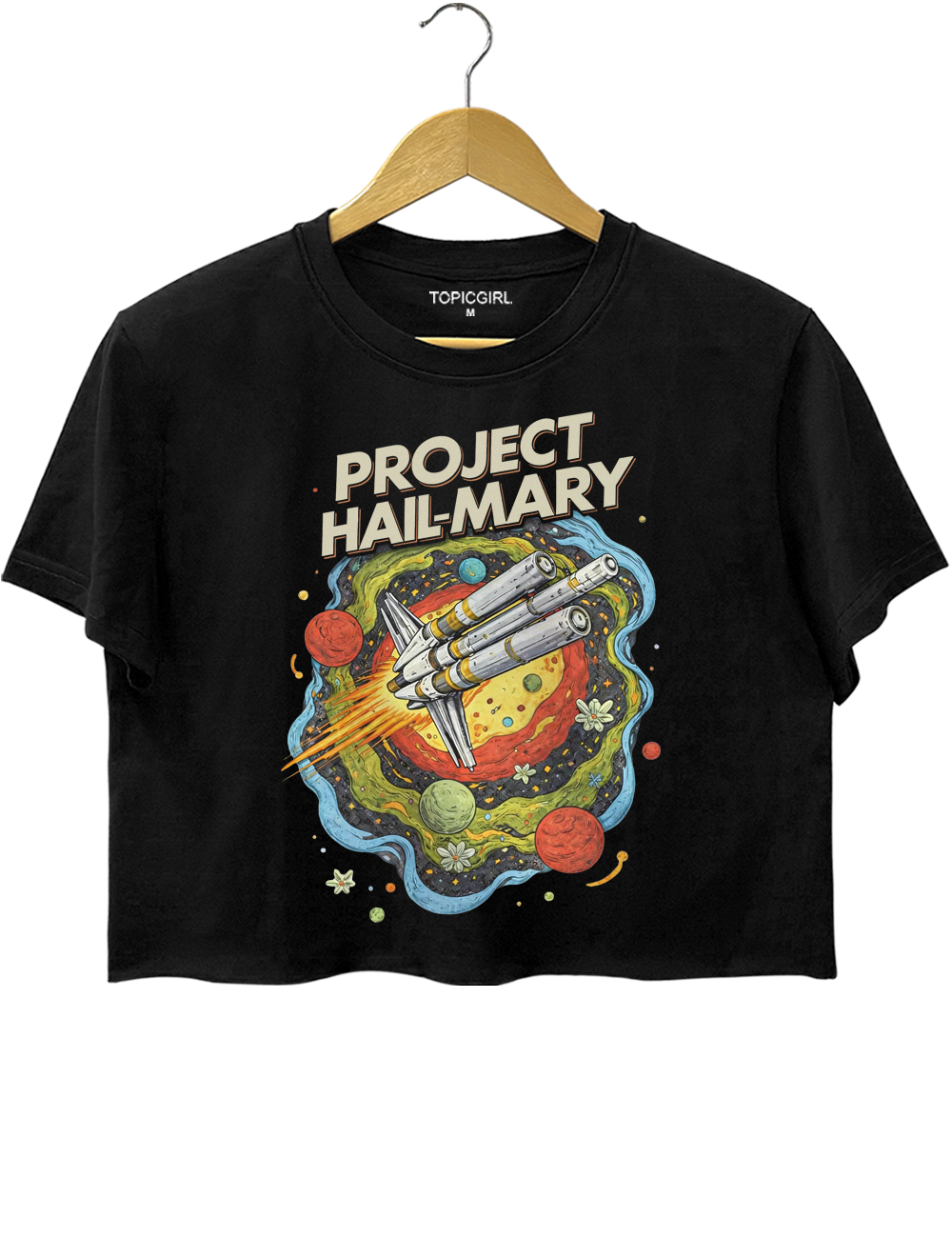 Project Hail Mary Space Graphic Crop Top