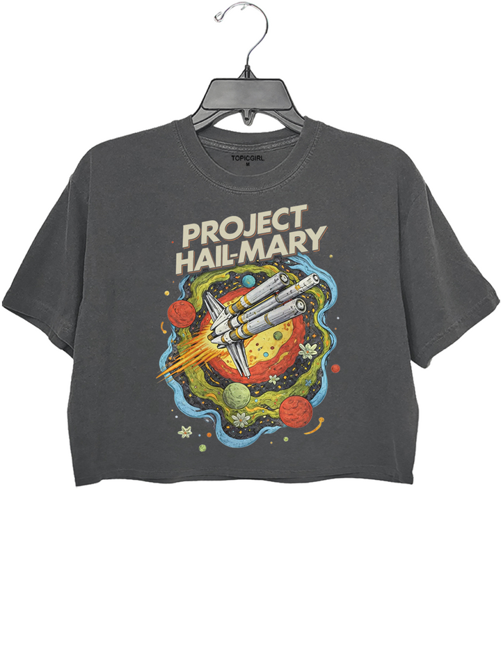 Project Hail Mary Space Graphic Crop Top