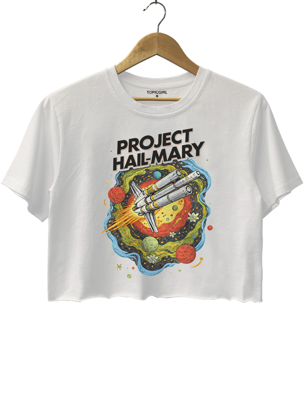 Project Hail Mary Space Graphic Crop Top