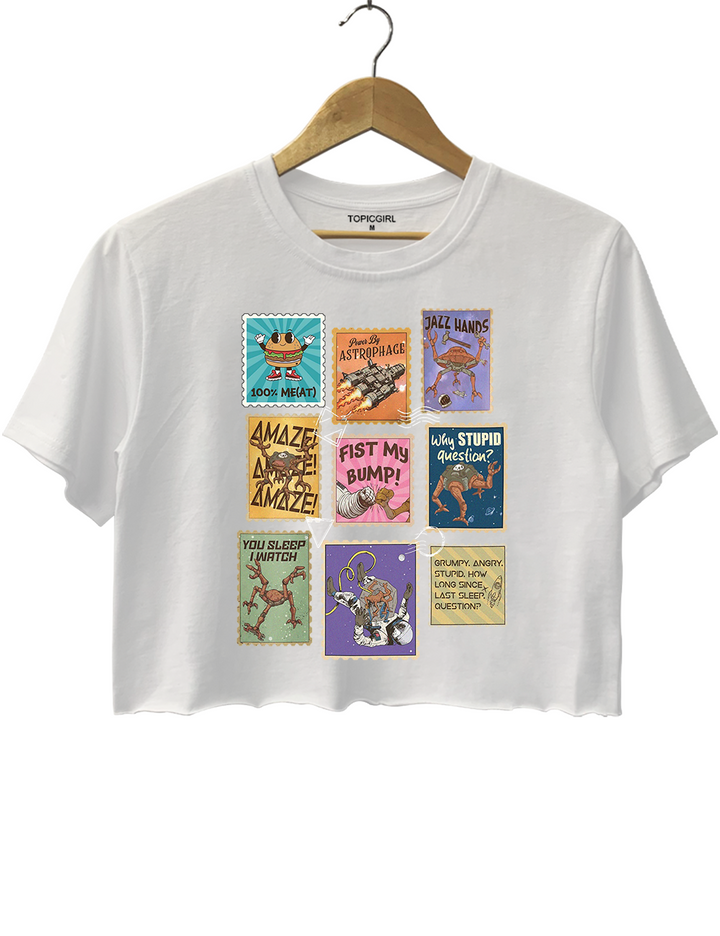 Project Hail Mary Stamps Crop Top
