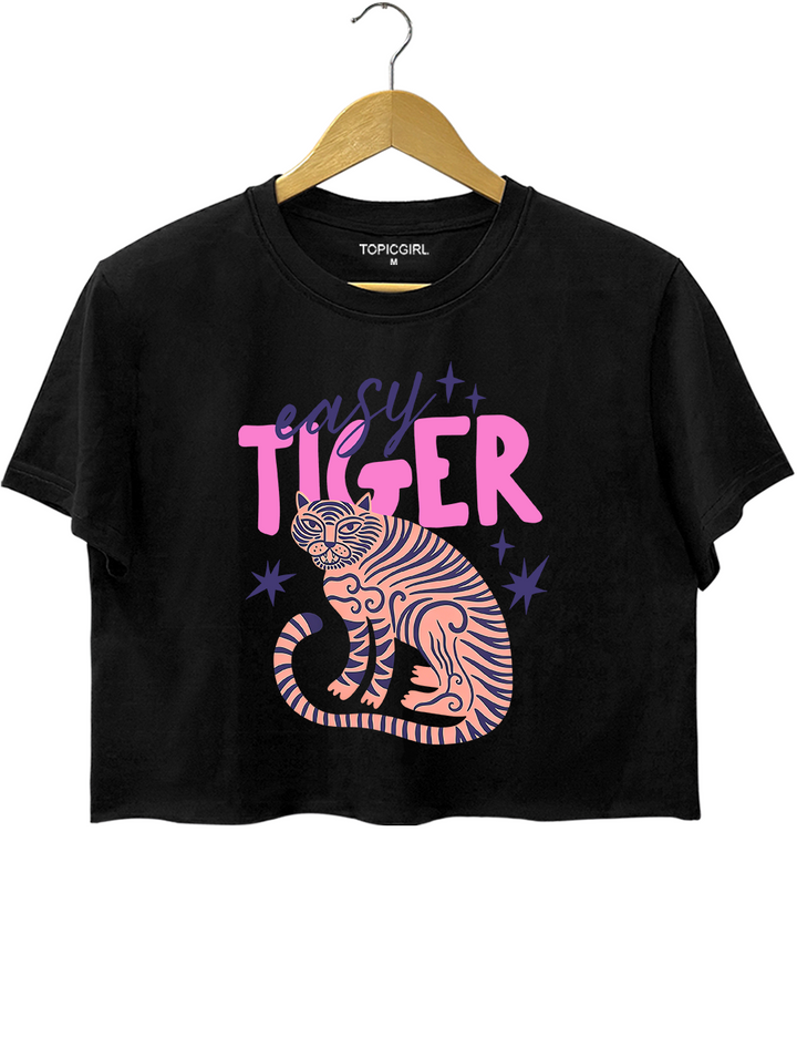 Retro Easy Tiger Graphic Crop Top