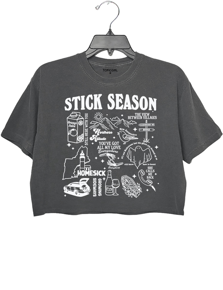 Retro Noah Kahan Songs Graphic Crop Top