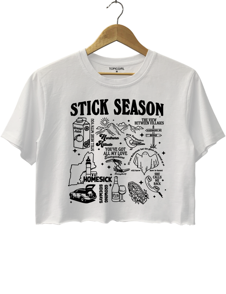 Retro Noah Kahan Songs Graphic Crop Top