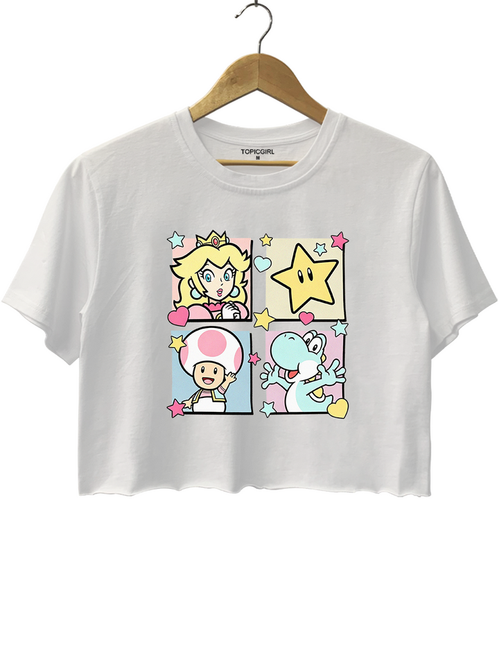 The Super Mario Bros Movie Cute Graphic Crop Top