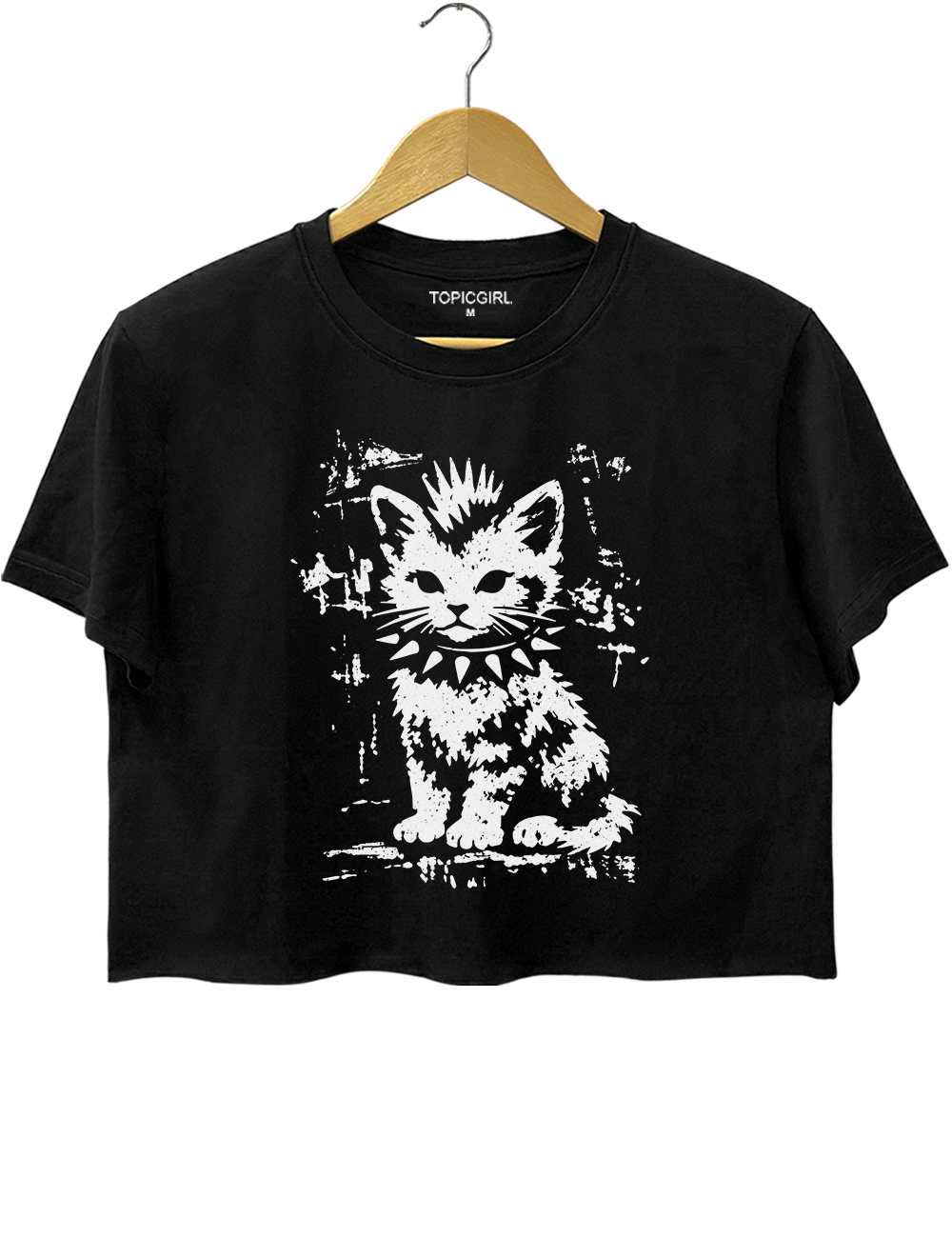 Vintage Punk Kitten Crop Top