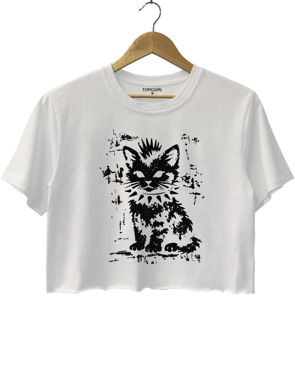 Vintage Punk Kitten Crop Top