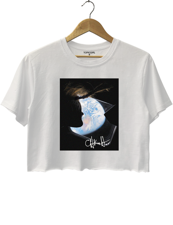 Christina Koch Artemis Orion Window Earth Crop Top