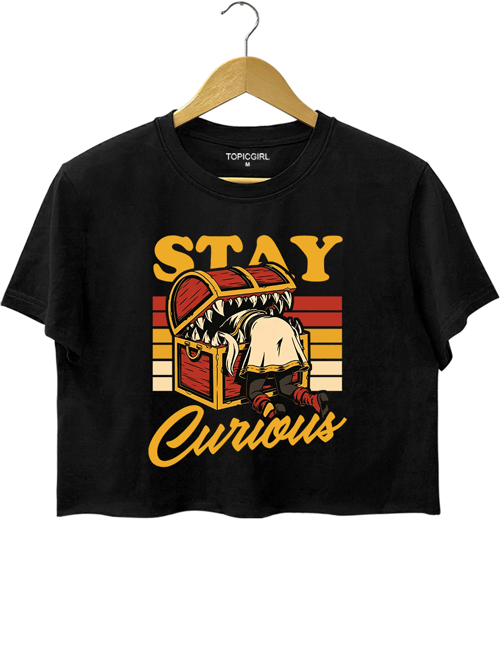 Frieren Elf Anime Treasure Stay Curious Crop Top