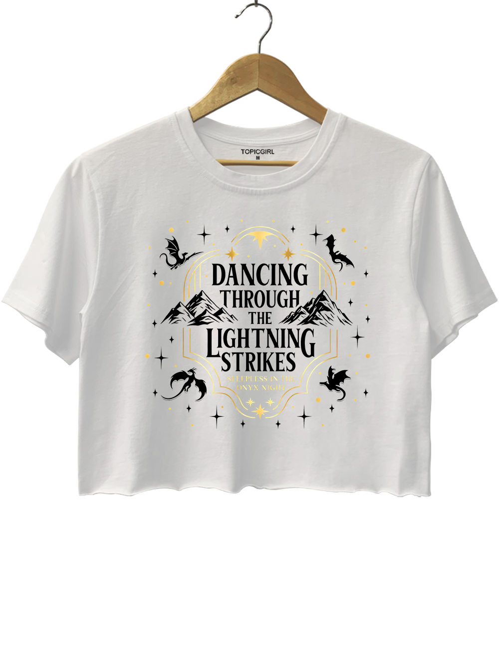 Dancing Through The Lightning Strikes Fourth Wing Crop Top