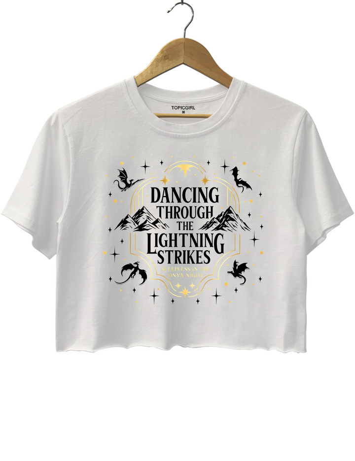 Dancing Through The Lightning Strikes Fourth Wing Crop Top