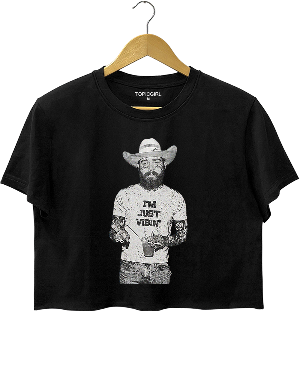 Vintage 90s Post Malone Crop Top