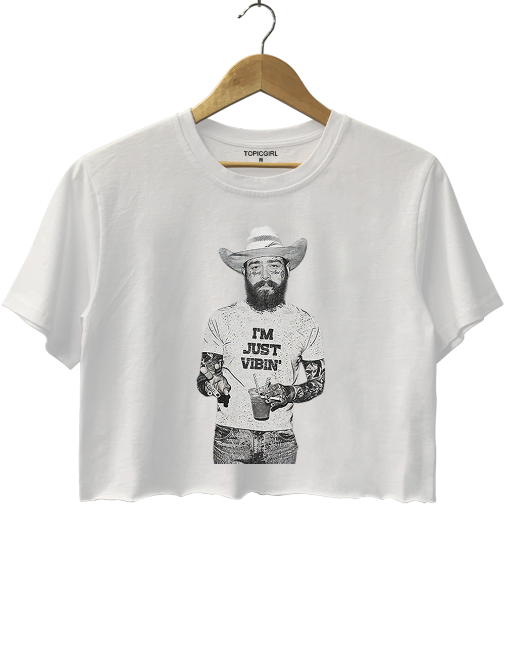 Vintage 90s Post Malone Crop Top