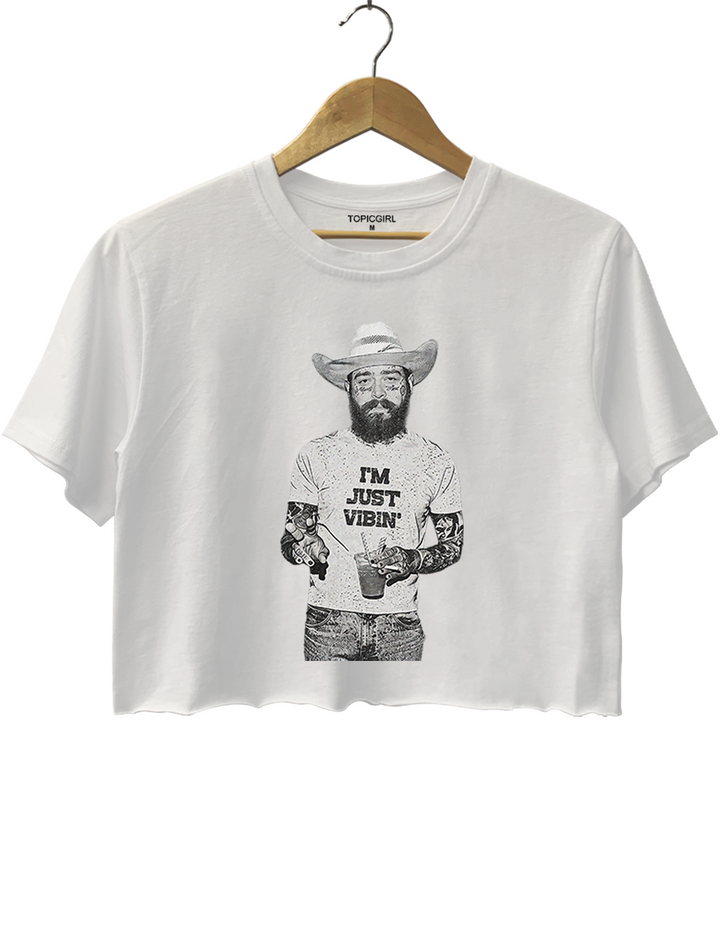Vintage 90s Post Malone Crop Top