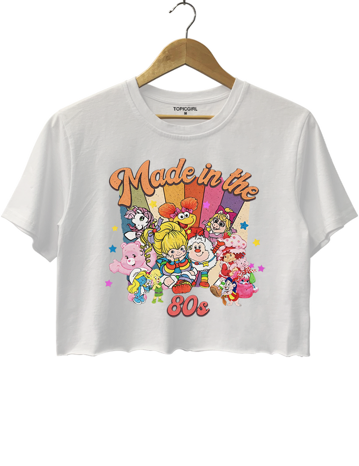 Made In The 80s Cartoon Friends Crop Top