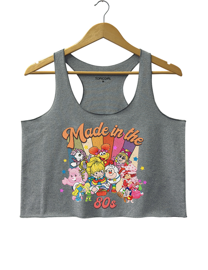 Made In The 80s Cartoon Friends Crop Tank Top