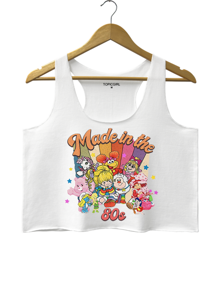 Made In The 80s Cartoon Friends Crop Tank Top