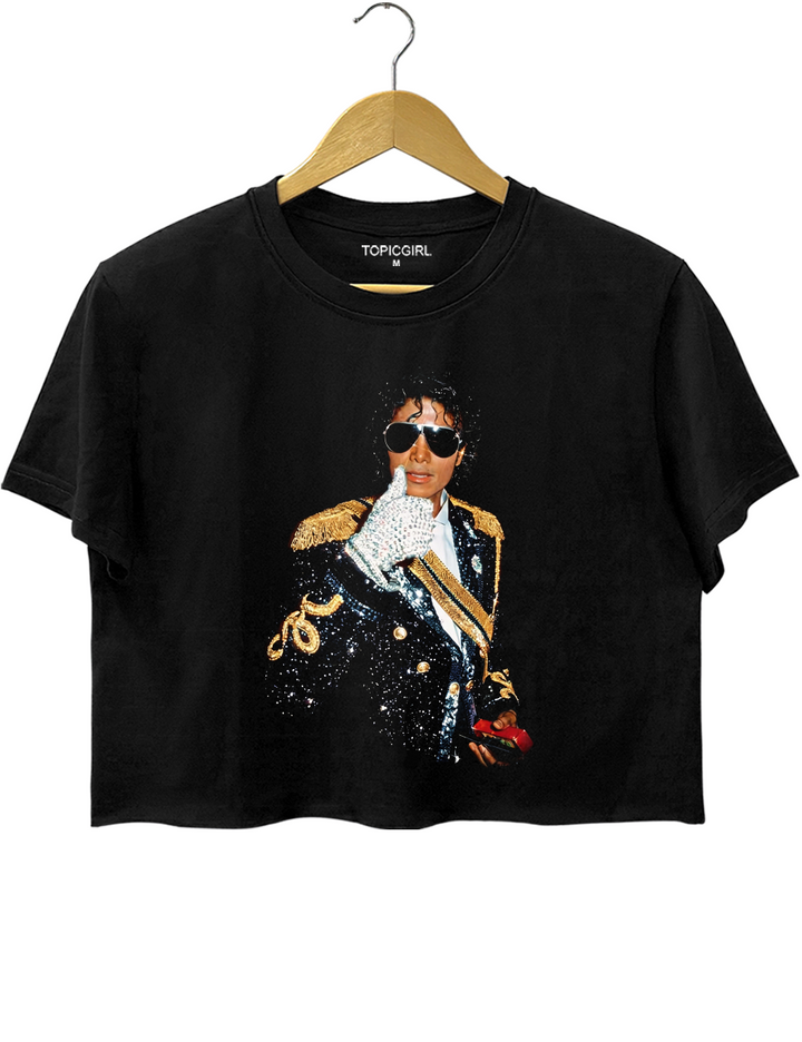 Michael Jackson 90s Retro Crop Top
